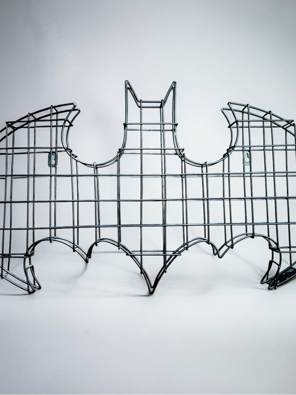 Batman Logo Black Wire Wall Decor Metal Sign DC Comics Man Cave Boys Room 24x14